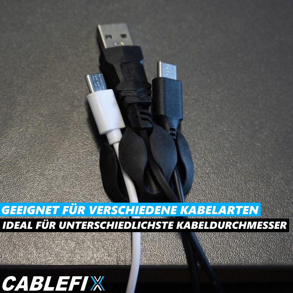 CABLEFIX направляющая для кабеля зажимы для кабеля держатель кабеля самоклеящиеся черные [набор из 10 шт.]