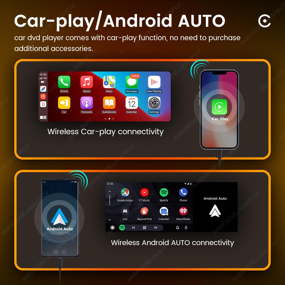 1DIN Android Car Radio Stereo 6.86inch HD MP5 Player Universal Autoradio Support Wireless CarPlay Android Auto FM BT USB TF CAM