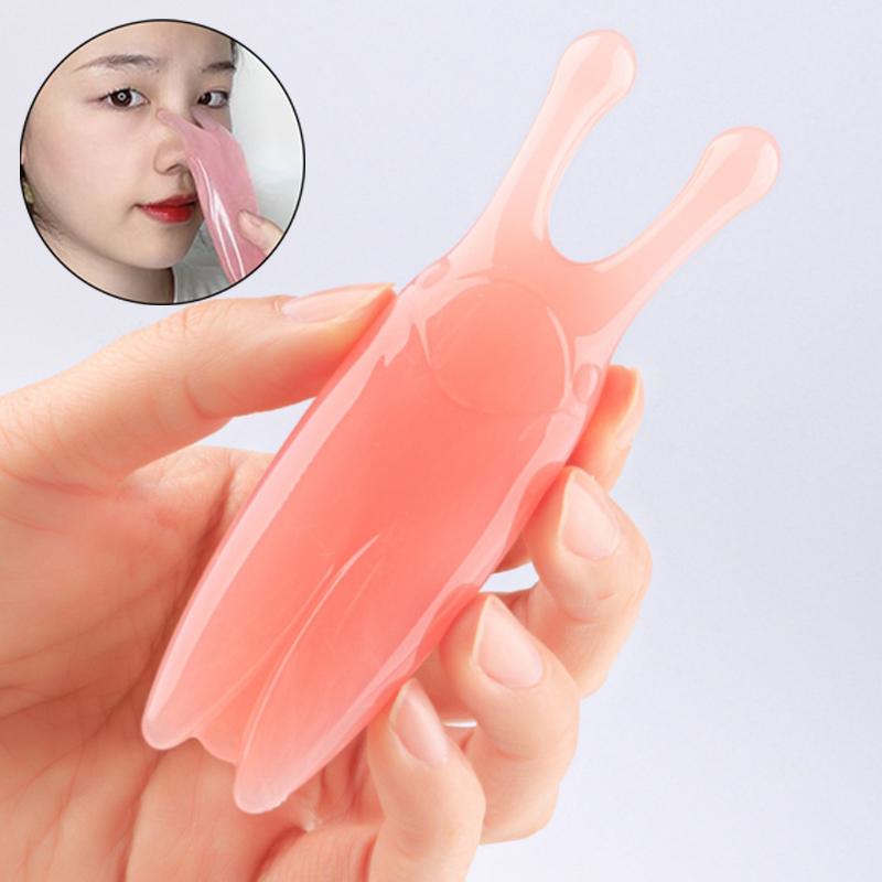 1 шт. массажер для носа из смолы улучшает циркуляцию крови для терапии триггерных точек, доска Гуаша, массаж лица, инструмент для подтяжки носа