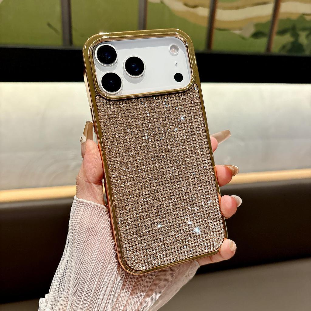 Роскошный чехол для телефона со стразами "Гипсофила" для iPhone 17 Pro Max и 16 Plus - Модный ударопрочный защитный чехол