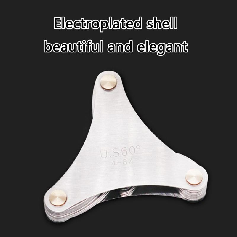 Профессиональный инструмент для измерения резьбы Высокоточные шаблоны шага резьбы Простой в использовании для инженеров, ремонтников и DIY-проектов