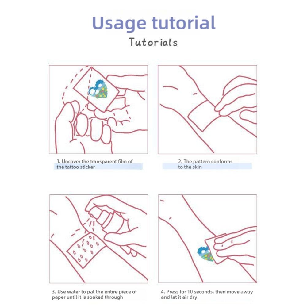 Маленький Узор Простые Бабочки Цветы Цветная Татуировка Спина Девушки Стойкие Тату Наклейки Водопро X7M8