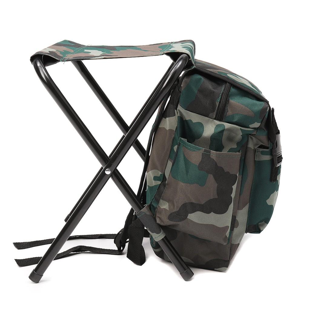Portable Foldable Fishing Chair Stool Camping Backpack Oudoor Travel Shoulder Sport Tackle Bag Accessories 16.54''X12.6''