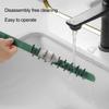 Washing Machine Cleaning Brush 360 Degree Curling Anti-break Detachable Drum Washing Machine Crevice Brush Cleaning Tool Stiff Dense Bristle