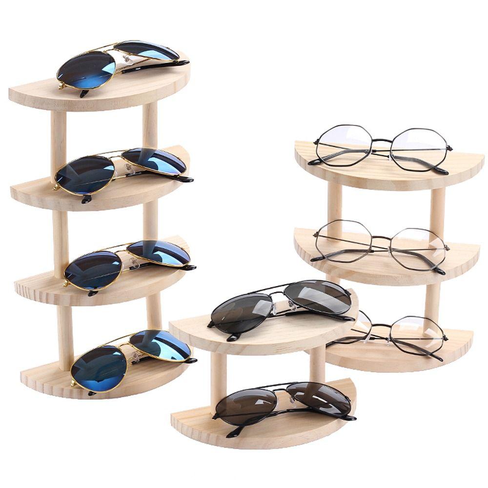 Case Wooden Eyewear Stand Holder Eyeglasses Organizer Sunglasses Display Case Glasses Display Rack