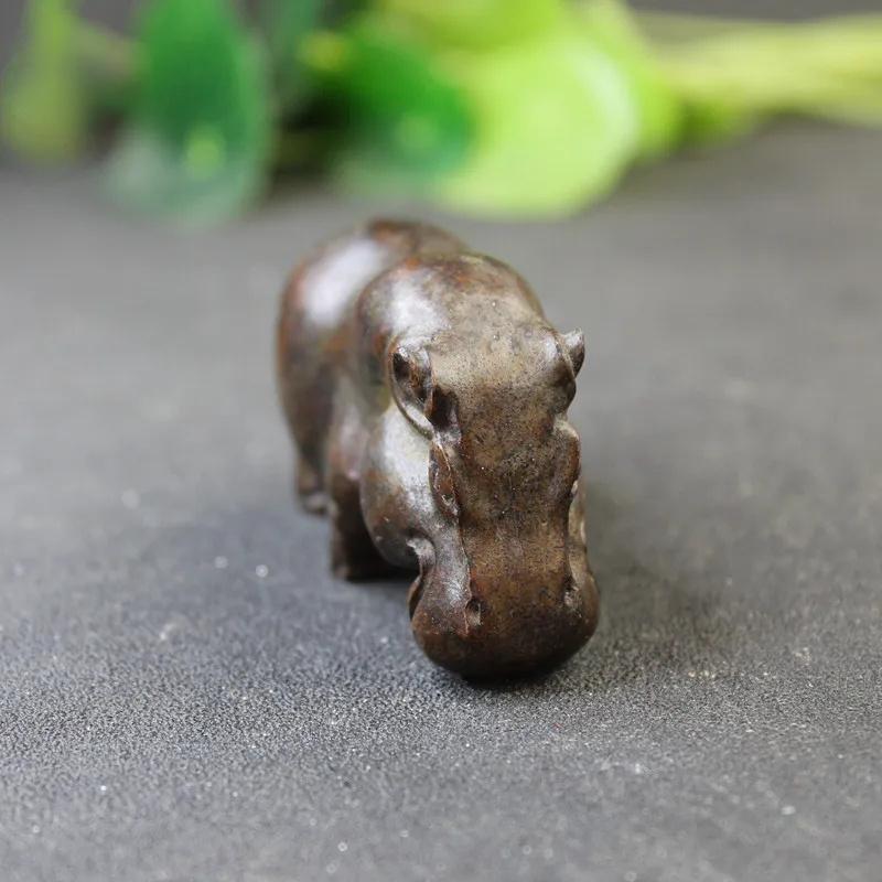 Тяжелый Бегемот Маленькая Статуэтка Украшения Для Стола Антикварные Гиппопотамы Фигурки Животных Миниатюры Чайные Домашние Животные Украшения Для Дома Ремесла