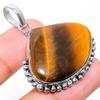 Tiger Eye Handmade 925 Sterling Silver Jewelry Pendant 1.65" J9p00