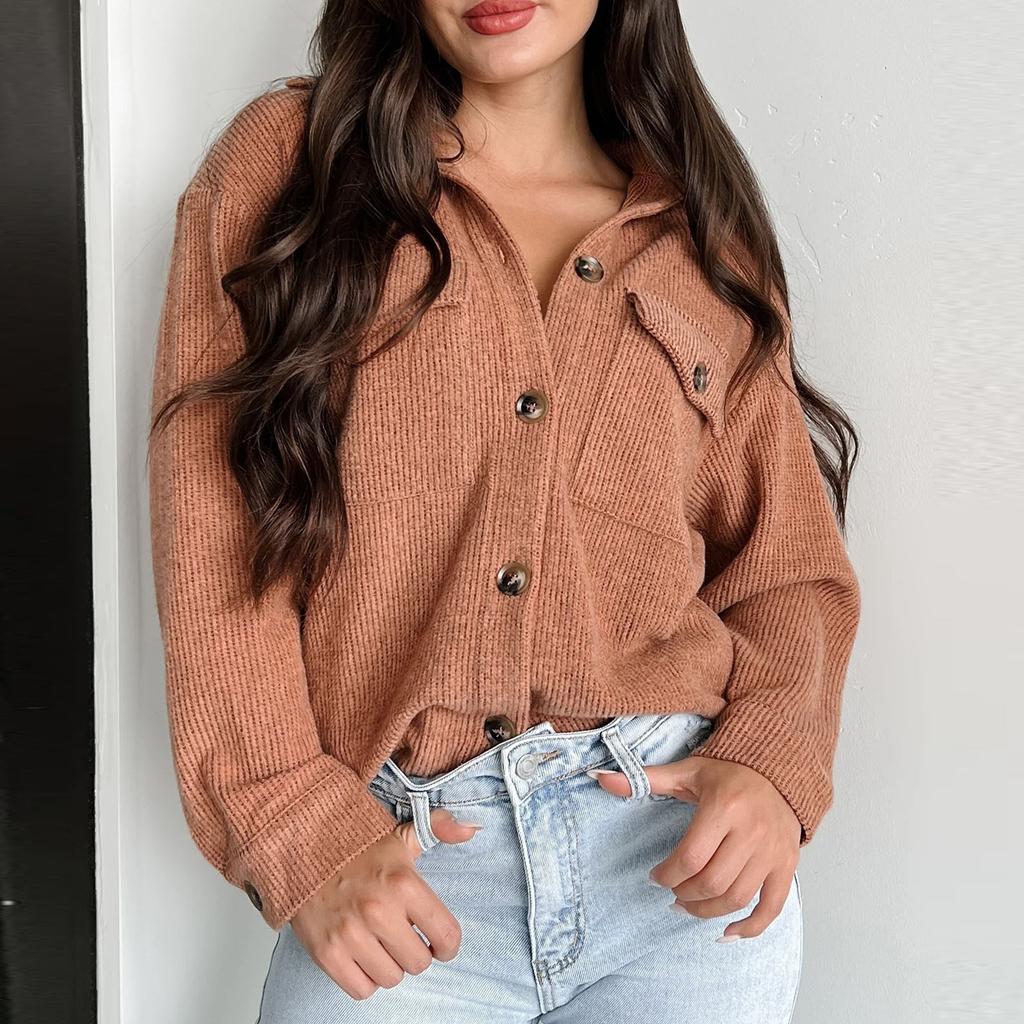 Женский однотонный свитер с круглым вырезом и длинными рукавами, однотонный повседневный свитер