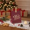 10PCS Thickened Card-stock Merry Christmas Candy Gift Box Christmas Gift Paper Bag  New Year