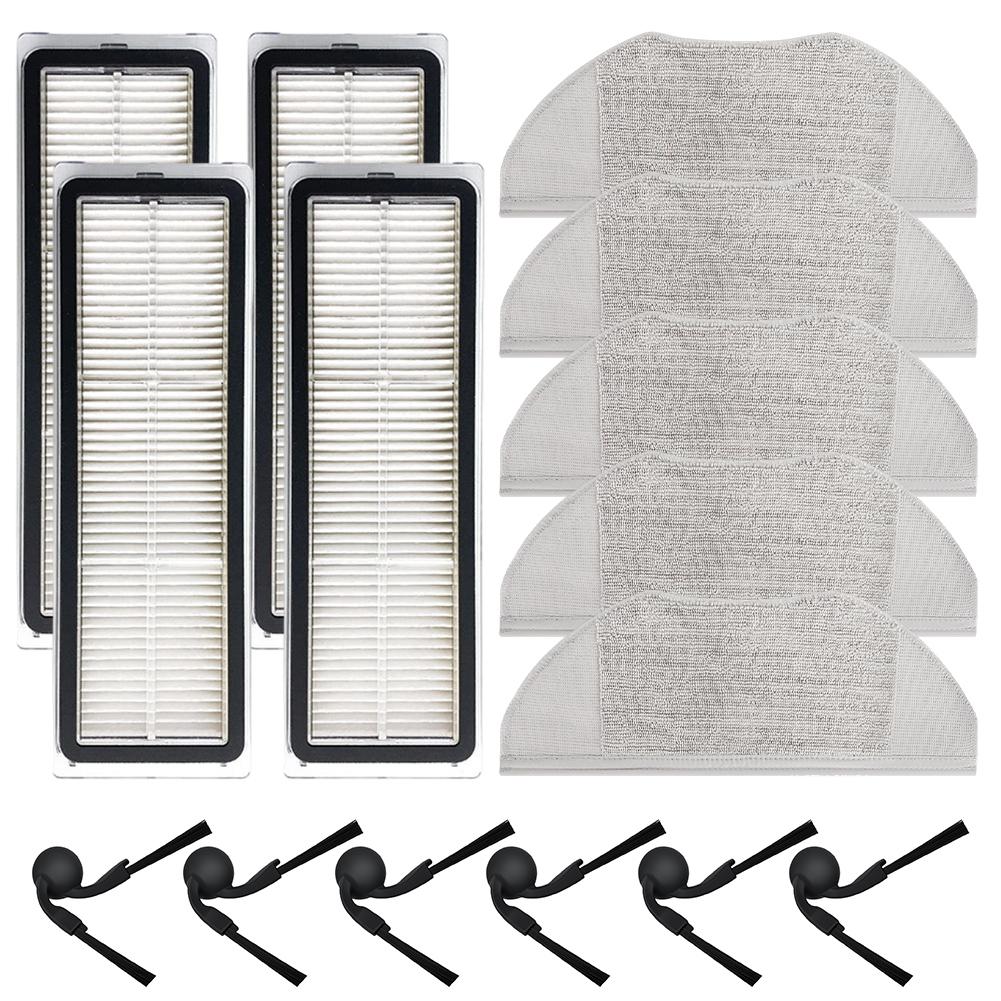 Для робота-пылесоса Xiaomi S40 OV81 Набор запасных частей: боковые щетки, HEPA-фильтр и салфетки для швабры для эффективной уборки пола