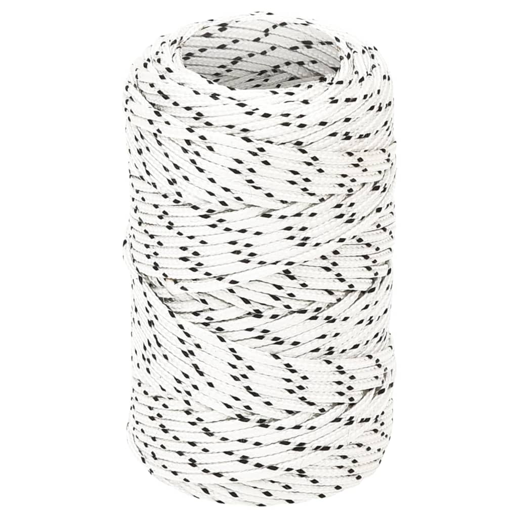 Boat Rope Braided White 2 mm * 50 m Polyester