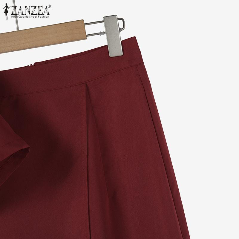 ZANZEA Women Short Sleeve T-Shirts and Skirts Two Piece Sets