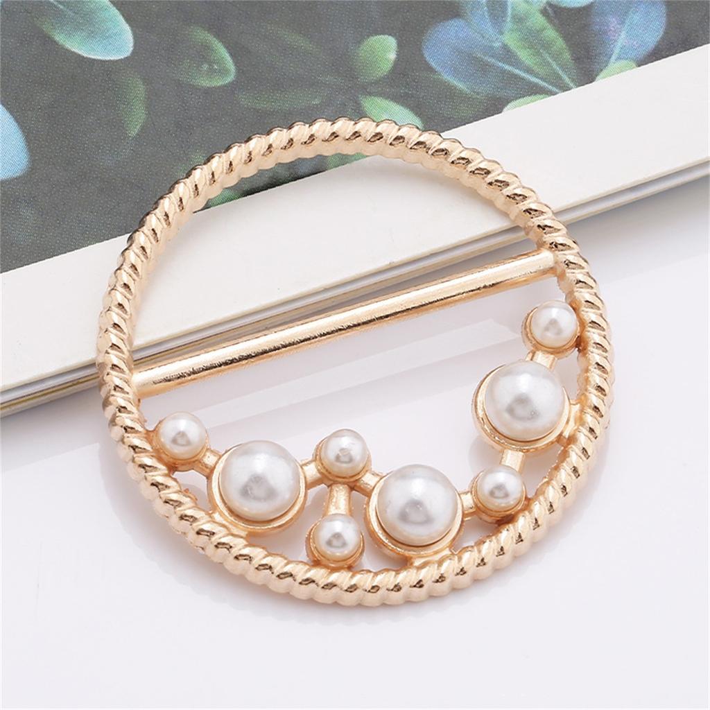 Scarf Ring Clip - T-shirt Ties Clips Clothes Corner Knotted Button For Women Fashion Metal Shirt Clip Buckle