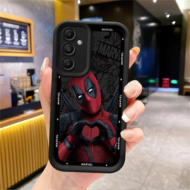 Чехол для телефона Marvel Deadpool для Samsung Galaxy A15 A25 A35 A55 A51 A71 A72 A73 A52 A52s A53 A54 Мягкий 4G 5G Мягкая накладка