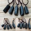 Raw Natural 105pcs Black Tourmaline Schorl Pendant Crystal Chunk Necklace Stone