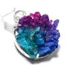 Natural Crystal Druzy Gemstone 925 Sterling Silver Jewelry Pendant 2.17" N2b69