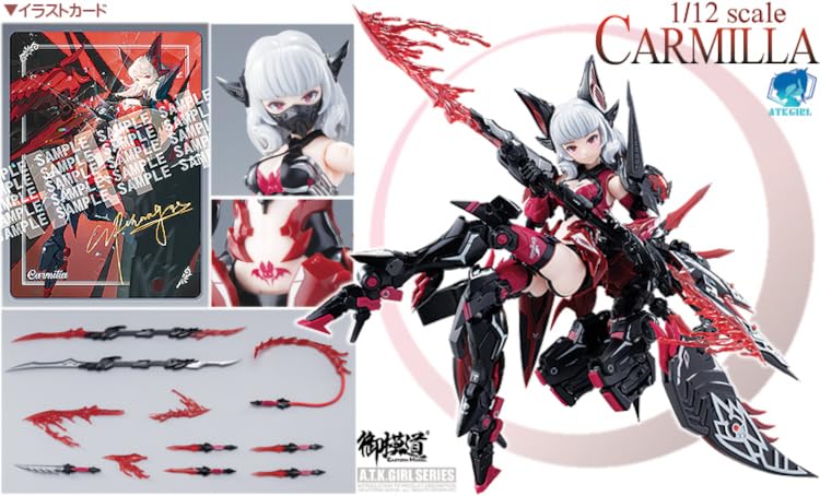 Doyusha 1/12 Scale Eastern Model ATK Girl CARMILLA with Illustration Card, Approximately 17cm Tall, Pre-Colored Plastic Model