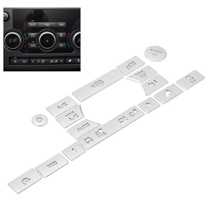 Air Conditioning Button Trim Aluminum Alloy Switch Stickers Fit for Land Rover Discovery Sport 2016 2017 2018 Car