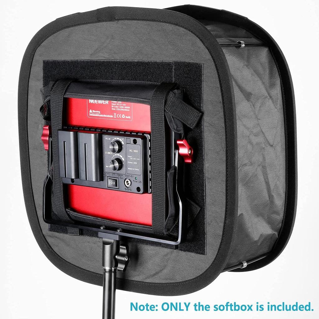 Neewer Складной рассеиватель софтбокса, совместимый с видеосветом 660 480, внешний 16,3"x6,5" внутренний 9,8"x8,7" для портретной видеосъемки в фотостудии