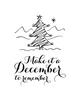 Darling Souvenir Make It A December To Remember Quotes Burlap Print Tree Wall Decor Christmas Gift-Burlap Print Only