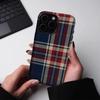 Red Navy Plaid Phone Case for IPhone 17 16 15 14 13 Pro Max Plus for Magnetic Single Double-layer Tough Case
