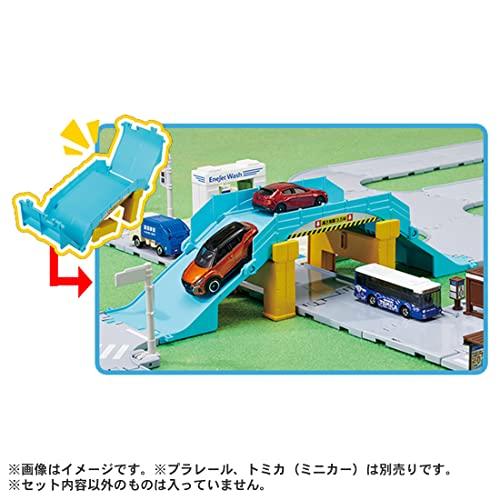 Takara Tomy Tomica Tomica Town Железнодорожный переезд, Эстакада и Набор дорог с перекрестком, Игрушка-миниатюрная машинка, Возраст 3 года и старше