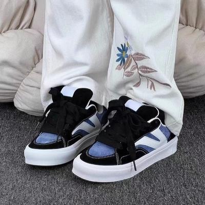 2025 весна новые туфли на ретро-платформе Сяосянфэн женские универсальные парусиновые туфли модные повседневные туфли-хлебцы