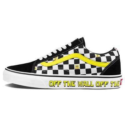 Губка Боб Квадратные Штаны x Old Skool Off The Wall Унисекс Кроссовки Черный Белый Желтый VN0A38G19EK