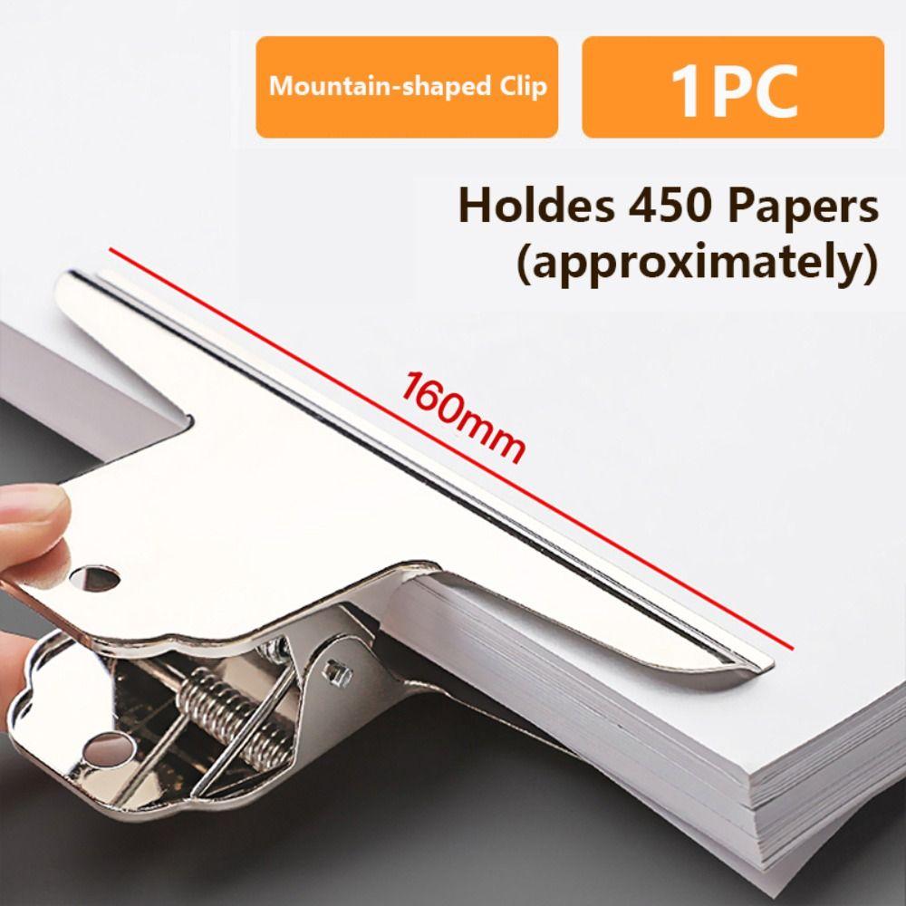 Universal Mountain Shaped Clip Stainless Steel Bill Clip Multifunctional Clamp  School Office