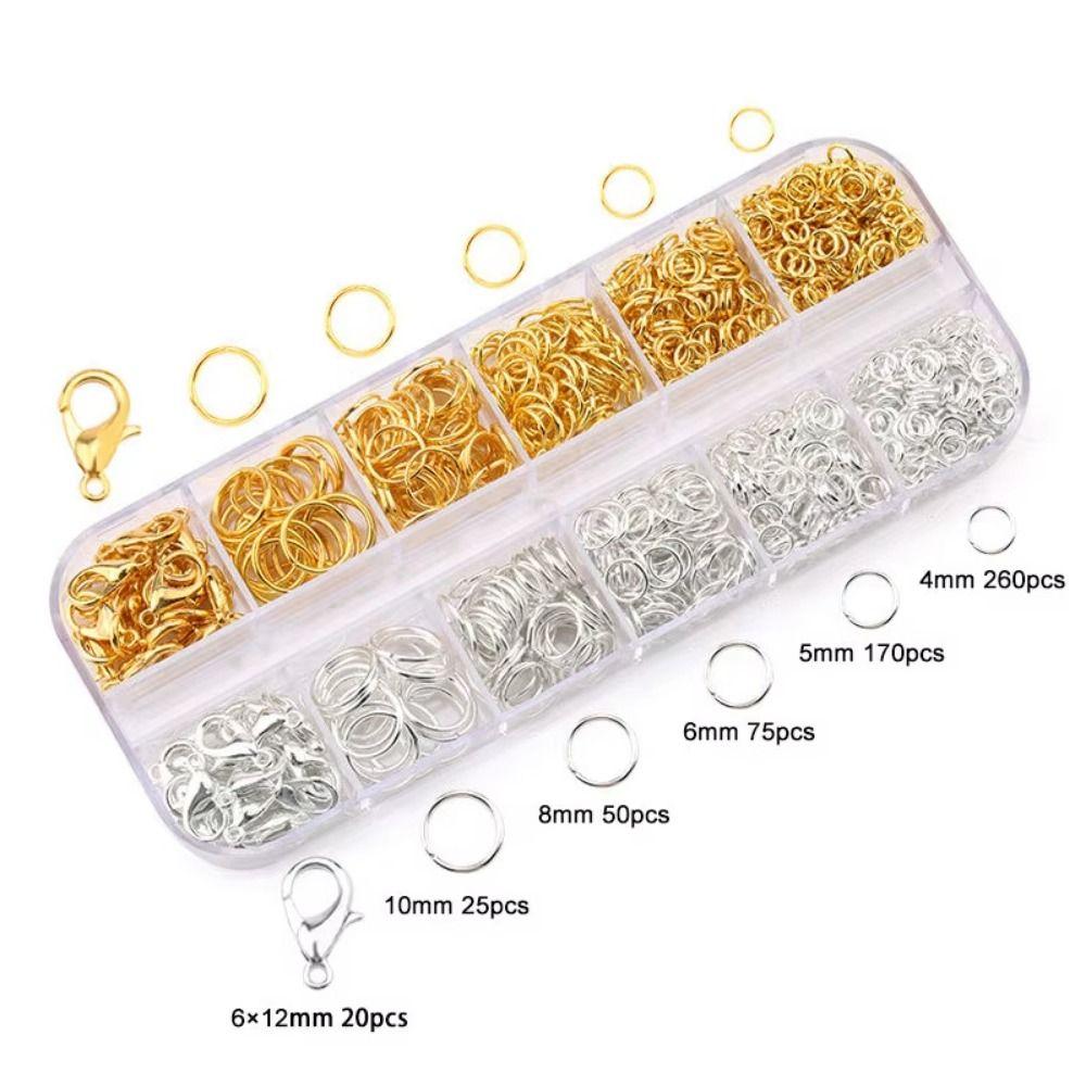 Open Jump Rings Jewelry Making Kit 12 Grids Repair Tools Kit Pliers Jewelry Findings Set  Bracelets