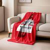 Budweiser Bottle on Red for all seasons blanket lunch break throw gift