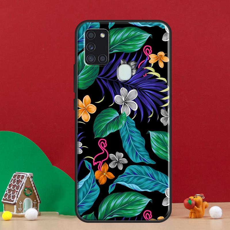 Tropical aloha Hibiscus pattern Cover For Samsung Galaxy A54 A34 A14 A32 A12 A22 A52 A72 A13 A33 A53 A50 A52S A51 A71 Back Case