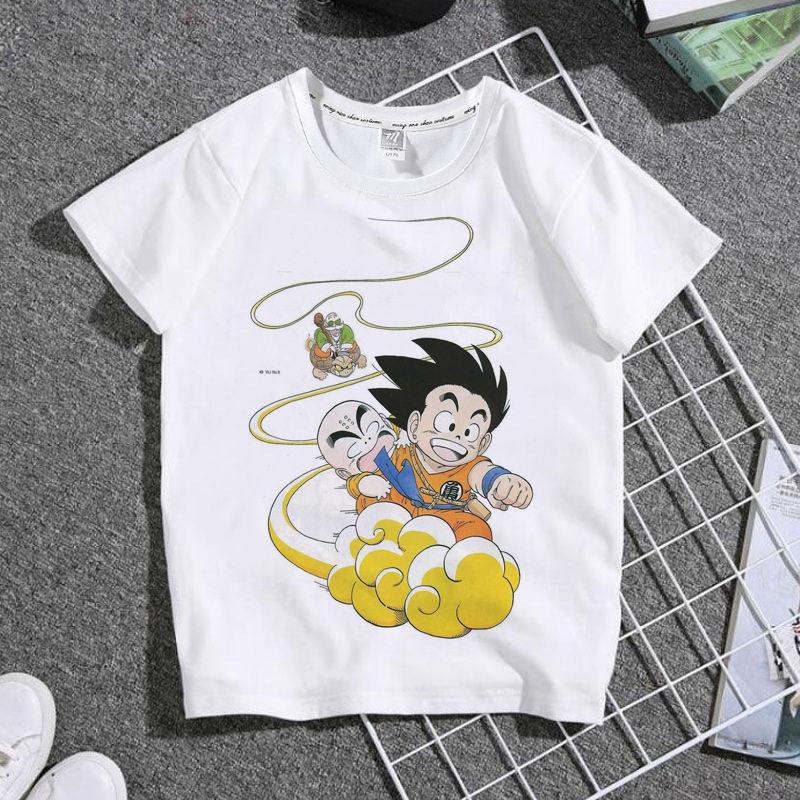 2026 Последний мультфильм Dragon Ball с принтом Тонкая футболка с коротким рукавом для мальчиков Универсальная с коротким рукавом Parinchild Топ