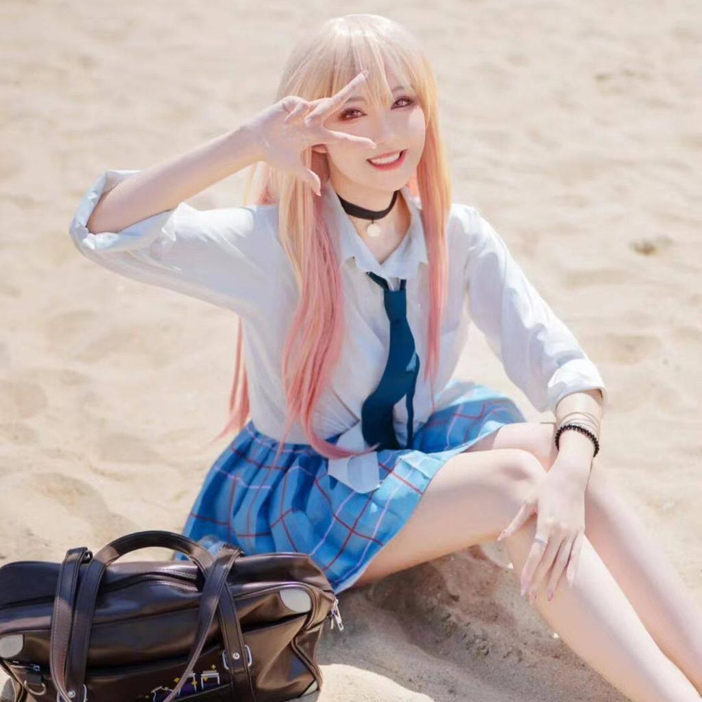 Косплей аниме My Dress Up Darling Marin Kitagawa JK, униформа, рубашка, юбка, карнавальный костюм на Хэллоуин, костюмы для косплея