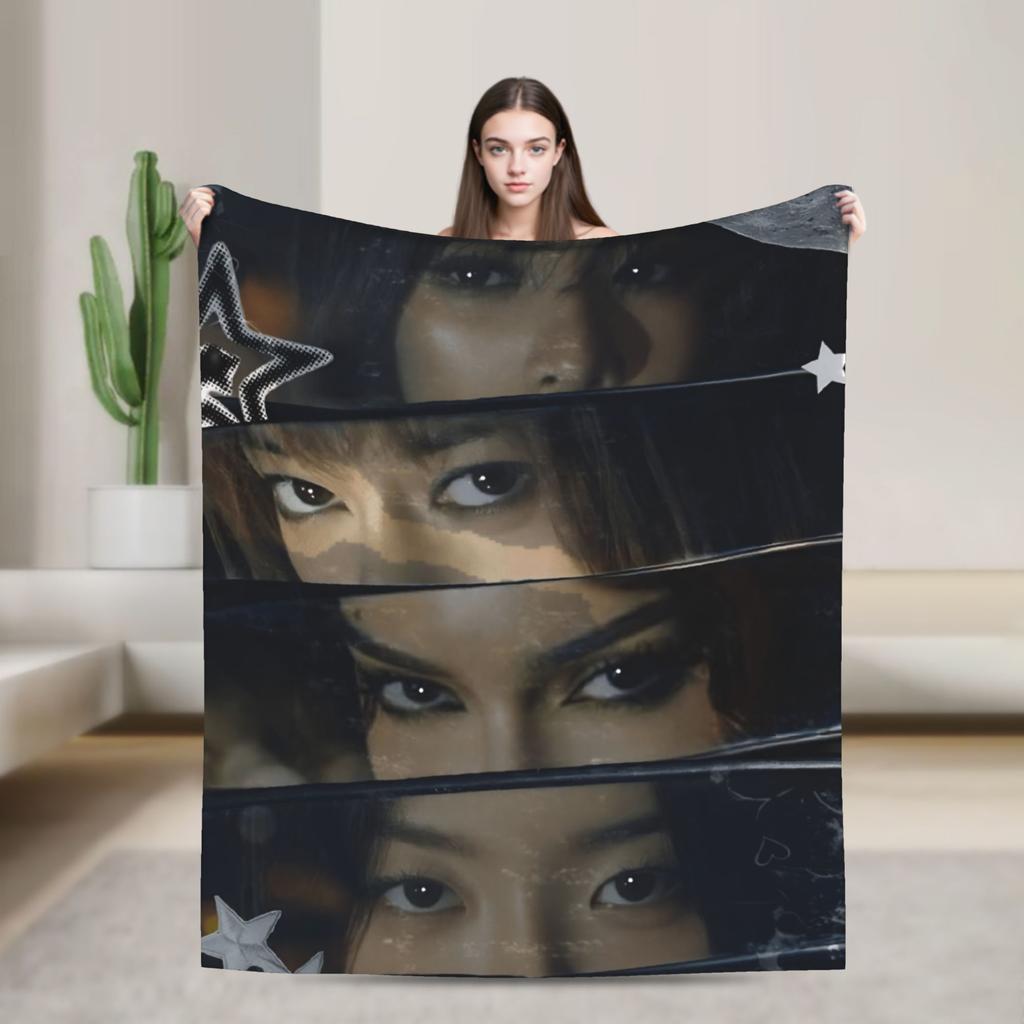Katseye Kpop Фланелевые одеяла Зима Мягкие Прочные Постельные покрывала для детей Уличные Графические Покрывала Покрывало на диван-кровать