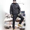 Soft Shell Jacket Shark Skin Suit Fleece Thick Commuter Windproof Outdoor Multi-pocket Jacket Cargo Pants Suit