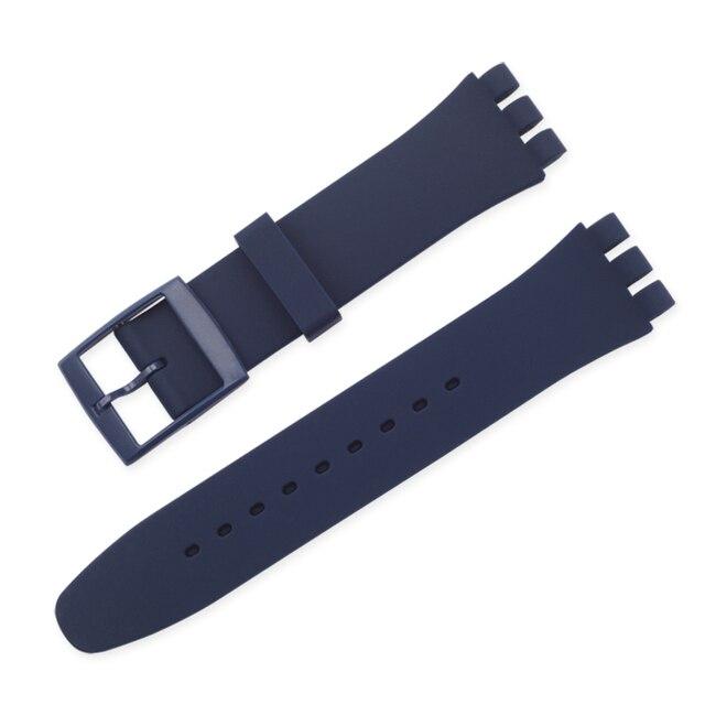 Силиконовый ремешок для часов Swatch, ремешок для часов 12 мм, 16 мм, 17 мм, 19 мм, 20 мм, водонепроницаемый резиновый браслет, аксессуары с инструментами
