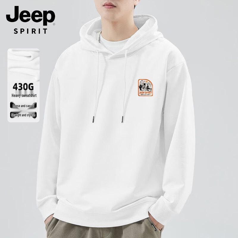 JEEP SPIRIT Men's Loose-fit Hooded Sweatshirt