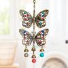 Винтажная подвесная бабочка, украшение, устойчивое к погодным условиям, для внутреннего и наружного использования, для сада, патио, металлическая подвесная подвеска в виде колокольчика для ветряной музыки