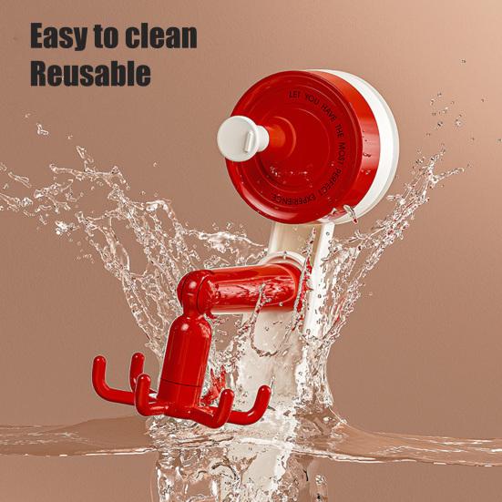 6-Claw Suction Cup Hook 360-Degree Swivel Hook No Drilling Adhesive-free Removable Hook for Home Wall Kitchen Bathroom