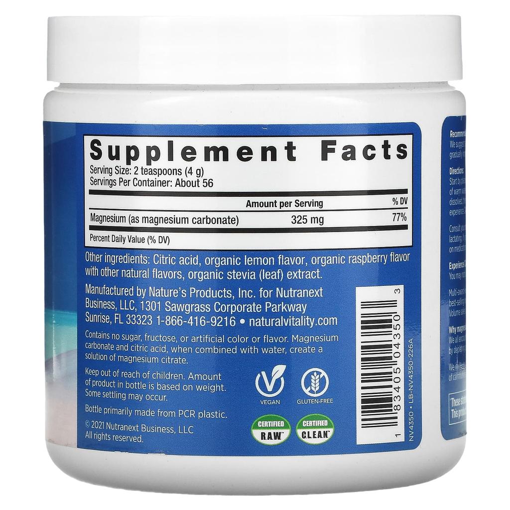 Natural Vitality, CALM, смесь для антистрессового напитка, малина и лимон, 8 унций (226 г)