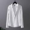 New Spring and Autumn Fashion Stripe Long Sleeve Fashion Casual Light Mature Style Design Sense Youth No Iron Shirt