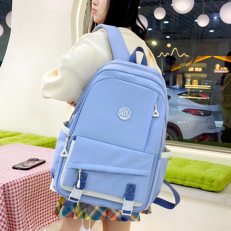 Набор из четырех предметов: рюкзак, школьная сумка для учеников средней школы, рюкзак большой вместимости для кампуса для мужчин и женщин