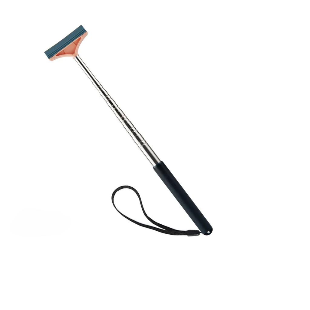 Car Rearview Mirror Wiper Cleaning Tool Auto Glass Mist Cleaner Scraper Accessories Handle Telescopic Window Cleaning Brush