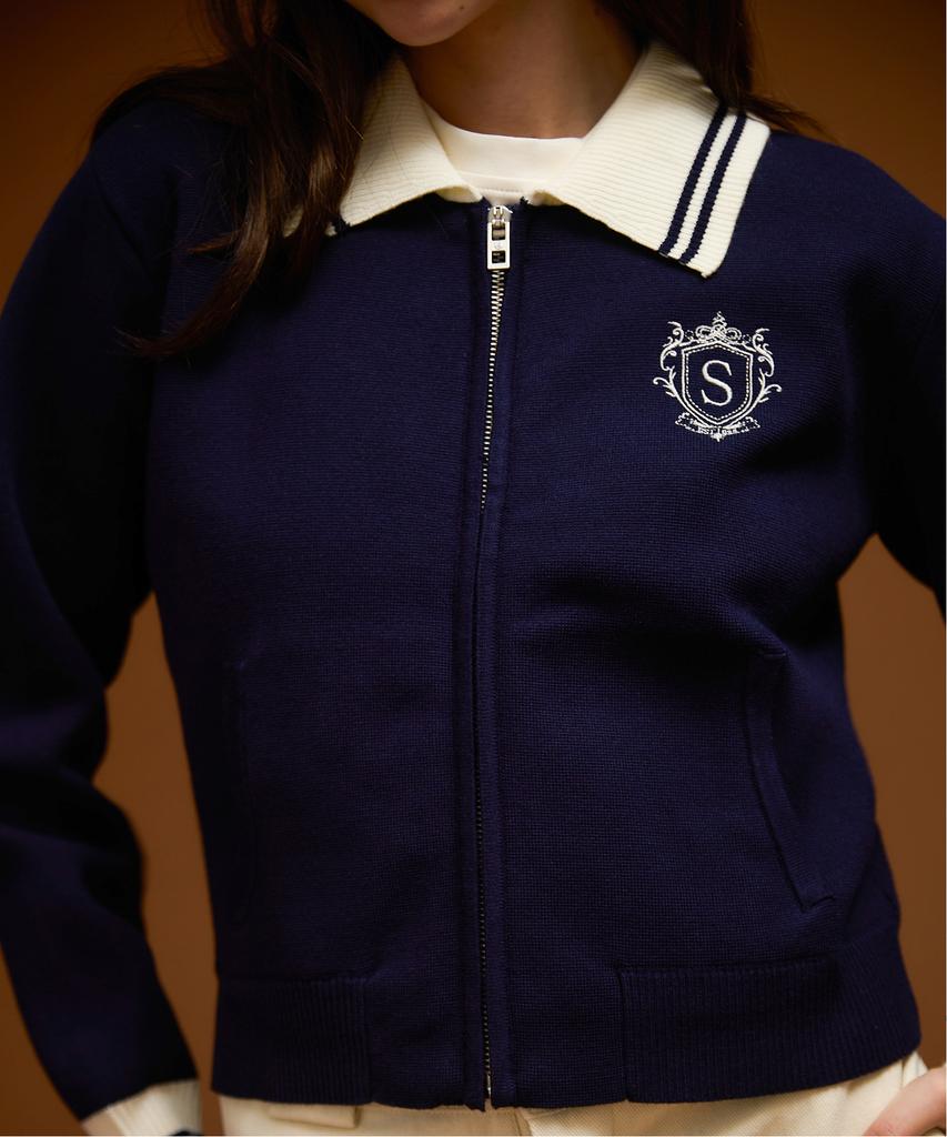 SPERRY Heritage Knit Zip-Up Jacket_Navy [Sprn_0001]