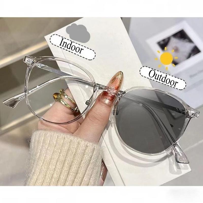 Стильные фотохромные очки для близорукости Женские модные оправы Рецептурные линзы Для улицы Защита от УФ лучей Солнцезащитные очки Очки от -1.25 до -6.0