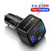 Автомобильное зарядное устройство 38 Вт, 2 USB, 1 PD Type-C, быстрая зарядка 3,1 А, зарядка телефона, адаптер Quick Charger QC 3.0 для iPhone 16 15, ноутбуков, планшетов