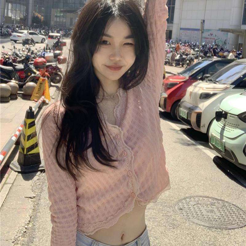 Весна и лето Женская новая кружевная элегантная тонкая рубашка-топ