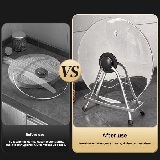 Держатель для разделочных досок Треугольный из нержавеющей стали Органайзер для разделочных досок Противоскользящая подставка для сковородок Подставка для хранения разделочных досок для кухонной столешницы