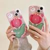 Ins 3d чехол для телефона с цветком тюльпанов для Iphone 11 12 Promax 14 13 Pro Max противоударный силиконовый мягкий милый чехол с мультяшным рисунком Fundas Capa